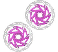 Disques de frein pour moto Disque de frein à disque central de 160 mm pour vélo de route et VTT, ultraléger et durable, avec dissipation thermique de 140 mm(PURPLE 140MM-2PC)