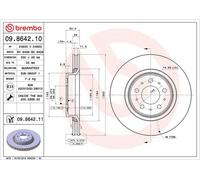 Disques de frein VOLVO C70 I 2.0 T 09.8642.11