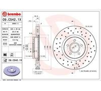 Brembo Disque de frein 09.C542.1X XTRA LINE - 1 pièce