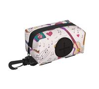 Disques de musique, thème Blues, la musique c'est ma vie, distributeur portable de sacs poubelle, sac à déjections canines