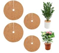 Disques de Paillage, 2PCS 30cm+2PCS 35cm Tapis Fibre de Coco 100% Naturel, Paillis de Protection pour Plantes Arbres Biodégradable, Feutre contre Mauvaises Herbes Gel Froid, à l'Hôtel Jardin Maison