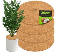 Disques de Paillage en Fibre de Coco Ø 30 cm – Set de 4 Biodégradables, Protection Racines & Anti-Mauvaises Herbes pour Pots et Jardin