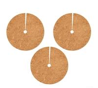 Disques de paillage en fibre de coco pour pots d'intérieur et d'extérieur - Couverture de sol biologique pour retenir l'hydratation et limiter les mauvaises herbes (45 cm)