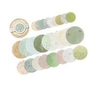 Disques de papier décoratifs lumineux style rétro pour journaux, emballages cadeaux, projets créatifs, tranches de palette de couleurs douces, journal élégant avec charme rétro discret, coloré
