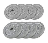 Disques de poids en fonte noire/argent - De 0,5 KG à 30 KG