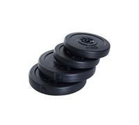 Disques de poids - lot de 4 disques d'haltère - ensemble de poids 5 Kg et 10 Kg - poids total 30 Kg - entraînement musculaire & haltérophilie - HDPE