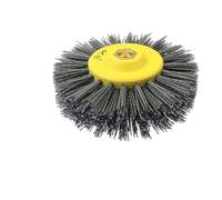 Disques de polissage abrasifs, Roue de brosse polissage 150x40mm, fil abrasif en Nylon M14 for meubles bois, meulage pierre(P120)