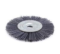 Disques de polissage abrasifs, Roue de brosse polissage en nylon abrasif gris 90mm 110mm(110mm)