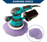 Disques De Pon?age / Papier Abrasif Rond š€ Crochet Et Boucle MšŠtal|Bois|RšŠparation Automobile / DurabilitšŠ & FlexibilitšŠ Film Polyester 6 Pouces 320 Grains / 50 Pcs Violet