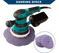 Disques De Pon?age / Papier Abrasif Rond š€ Crochet Et Boucle MšŠtal|Bois|RšŠparation Automobile / DurabilitšŠ & FlexibilitšŠ Film Polyester 6 Pouces 120 Grains / 50 Pcs Violet