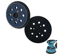 Disques de ponçage 125 mm 5 pouces 8 trous pour ponceuse excentrique, remplaçables, noirs, lot de 2, compatibles avec ponceuses Makita et Porter Cable
