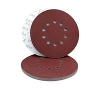 Disques de Ponçage 225 mm 20 Pièces Grain P400 10 Trous Disques Abrasifs 225 mm Ronds Papier Abrasif for Ponceuse pour Cloisons Sèches Ponceuse Girafe (Rouge, Extra Large, 400, Moyen)