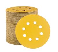 Disques de Ponçage Papier Abrasifs 125mm, 110 Disques Abrasifs de Ponçage Ponceuse tampons ponçage ronds 8 trous Grain 60/80/100/120/150/180/240/320/400/600/800 pour Poncer Polir Dérouiller