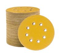 Disques de Ponçage Papier Abrasifs 125mm, 110 Disques Abrasifs de Ponçage Ponceuse tampons ponçage ronds 8 trous Grain 60/80/100/120/150/180/240/320/400/600/800 pour Poncer Polir Dérouiller