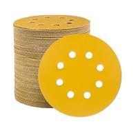 Disques de Ponçage Papier Abrasifs 125mm, 110 Disques Abrasifs de Ponçage Ponceuse tampons ponçage ronds 8 trous Grain 60/80/100/120/150/180/240/320/400/600/800 pour Poncer Polir Dérouiller