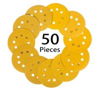 Disques de Ponçage Papier Abrasifs 125mm, 110 Disques Abrasifs de Ponçage Ponceuse tampons ponçage ronds 8 trous Grain 60/80/100/120/150/180/240/320/400/600/800 pour Poncer Polir Dérouiller