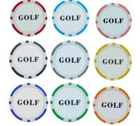 Disques de position de balle pour une identification claire du joueur, paquet de 6 puces de marquage rondes de 40 mm pour les tours de parcours, l ' utilisation du putting et le transport d ' un