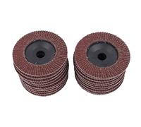 Disques de rabat de papier de verre 80 de broyage abrasif Ensemble de roues avec matériau de sable rouge 100x16 mm 20pcs pour les besoins de polissage variés