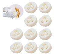 Disques de savon Loofah - Fibre végétale 4-6 cm 1,25 cm | Tampons de gommage Luffa avec tranche sèche absorbante faite àla main | Projets de moulage par procédé à froid DIY Atelier artisanal, cadeaux