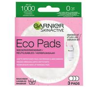 Garnier Skin Active Coton Démaquillant Réutilisable et Lavable, Microfibres Doux, Lot de 3 Disques