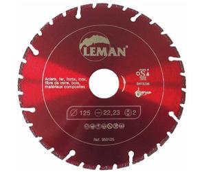 Disques diamants brasés jante segmentée coupe acier 950-D230 mm LEMAN