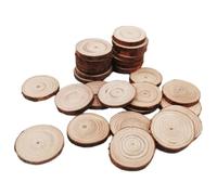 Disques en Bois Ronds Lot de 12 disques de sous-verre en bois brut de 4 à 5 cm, avec écorce d'arbre, for loisirs créatifs, mariage