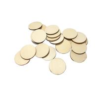 Disques en bois ronds non finis Disque rond en bois brut de 10 à 80 mm, découpes et ornements for loisirs créatifs, gravure laser(25pcs 50mm 1.96inch)
