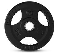 Disques en caoutchouc avec poignée fitnessdigital tri grip (1 unité) - 10kg