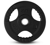 Disques en caoutchouc avec poignée fitnessdigital tri grip (1 unité) - 20kg