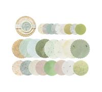 Disques en papier décoratifs rétro légers pour journaux, emballage cadeau, projets créatifs, palette de couleurs douces, outils d'artisanat