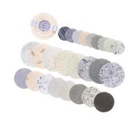 Disques en papier d'inspiration vintage pour scrapbooking et accents rétro neutres ainsi que décorations artisanales autocollants rétro pour scrapbooking