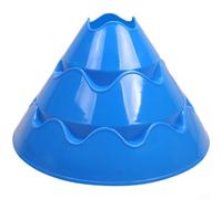 Disques Entraînement Football Multicolore 4 Disques Entraînement | PE haute résistance, trous aérodynamiques, supporte températures basses, taille 25x15cm, couleur vive(Blue)