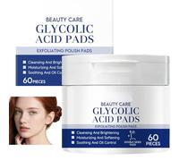 Disques Exfoliants à l’Acide Glycolique pour le Visage, Disques Toniques Double Face Nettoyants et Lissants, Disques Hydratants Éclat pour le Soin Quotidien, Tous Types de Peau, 60 Disques (1 pièces)