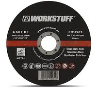 Disques flexibles professionnels FD-Workstuff │ Paquet de 10 │ Diamètre 115 mm, épaisseur 1 mm │ pour Flex │ Meuleuses de coupe et d'angle │ Acier inoxydable │ dans une boîte en fer