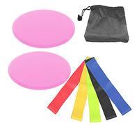 Disques Glisseurs d'Exercice Sportif, Sliders de Fitness, Double Face, Légers et Portables - Entraînement Core Efficace, Surface Antidérapante, Adaptés à Tous Types de Sols (Vasque coulissante rose +