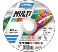 Disques Multi matériaux et acier pour meuleuse-D125 mm-epaisseur 1,6 mm NORTON