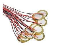 Disques piézoélectriques avec fils - Transducteur acoustique, micros - Éléments de déclenchement avec câbles - Éléments piézo pour guitare, instrument - Microphone DIY - Capteur audio électronique