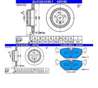 Disques Plaquettes ARRIÈRE ATE (312mm) pour BMW Z3 E36, 3 E36 1990-2000,