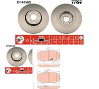 Disques Plaquettes AVANT TRW (334mm) pour LEXUS GS III, RC, IS III, GS IV
