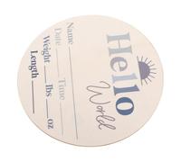 Disques pour Bébés en Bois, Cartes Mois par Mois, Motif Floral | Beige, Usage Photo et Maison, Support D’annonce de Naissance, Suivi des Progrès du Nourrisson