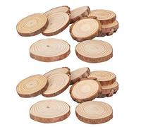 Disques ronds en bois de pin d pour l'artisanat, écorce de bois h, fournitures d'art pour la maison, accessoires de photographie, edding r, 20 pièces