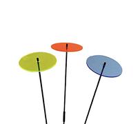 Disques Soleil 3 Grands Piquets de Jardin 75cm Haut Ornement Extérieur Accessoire de Cour Cadeau Jardinier Sun Catcher Garden Decor, Colour:Orange/Blue/Green (3) BG