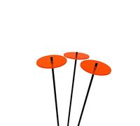 Disques Soleil 3 Moyens Piquets de Jardin 50cm Haut Ornement Extérieur Accessoire de Cour Cadeau Jardinier Sun Catcher Garden Decor, Colour:Fluorescent Orange