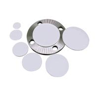 Disques solides en plastique PTFE - Coussinets ronds plats for l'étanchéité et l'amortissement, 5-150 mm, paquet de 10(22mm x 1.5mm)