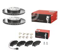 Disques Ventilé + Plaquettes de Frein Avant pour Fiat 500 1.3 Multijet 55 Kw
