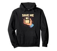 Disquette Amusante Save Me rétro années 90 Pixel Art Tech Humour Sweat à Capuche