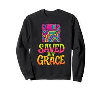 Disquette Graphique Saved by Grace Christian Faith Sweatshirt
