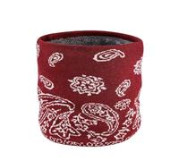 DISSA Écharpe Tubulaire Hiver Hommes et Femmes - Cache-Cou Épais en Polaire Douce Floral, Masque de Ski, Cagoule Élastique, Foulard Chaud pour Ski et Outdoor,Bourgogne,W33