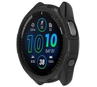 Disscool Coque de protection en TPU souple anti-chute pour montre intelligente Garmin Forerunner 965 Noir