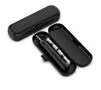 Disscool Étui de voyage pour brosse à dents électrique compatible avec la plupart des marques Aquasonic, coque rigide universelle portable pour têtes de brosse de rechange (noir)